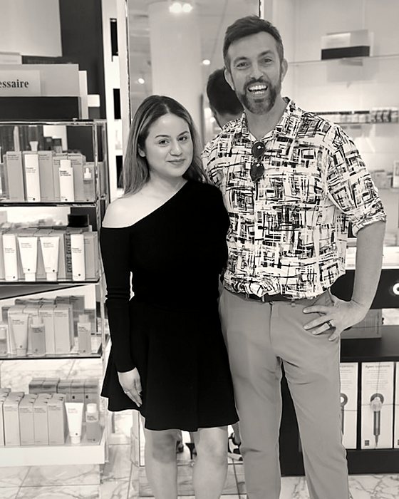 Vérité Talent ambassador presenting fragrance